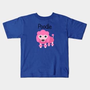 Pink Fluffy Poodle Kids T-Shirt